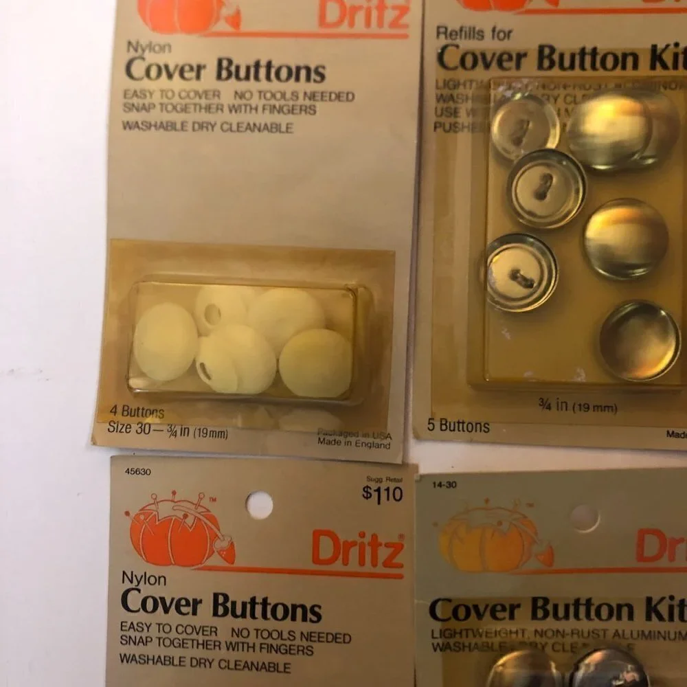 🛒 $5 - 5 packs Dritz Button Covers #2506